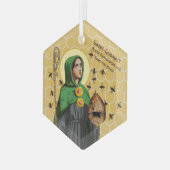 六角ポートレート(SAE 003) ガラスオーナメント (正面左)