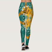 六角マンダラブルーとイエロー レギンス (裏面)