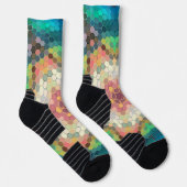 六角マンダラブルーグリーンとピンク ソックス (右)