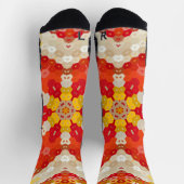 六角マンダラレッドとイエロー ソックス (上部)