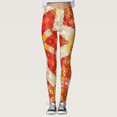 六角マンダラレッドとイエロー レギンス (正面)