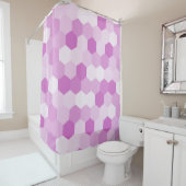 六角モダン形幾何学模様 シャワーカーテン (インサイチュ)