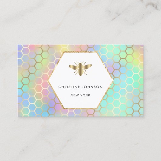 六角ラベル金蜂 名刺 (正面)
