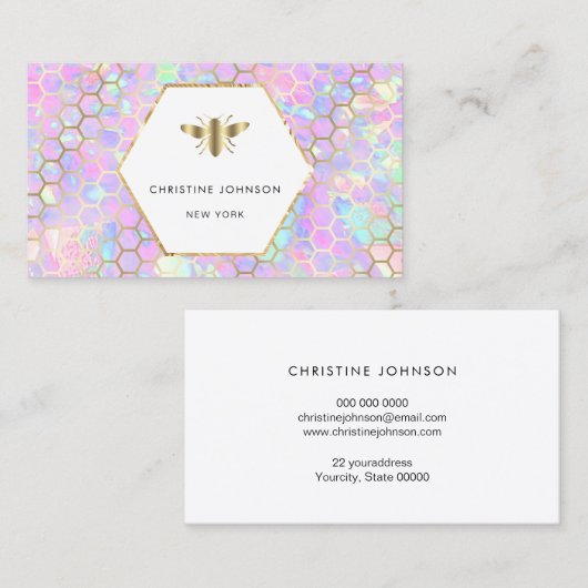 六角ラベル 名刺 (正面/裏面)