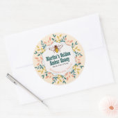 六角リースアンティークホワイトハニージャー ラウンドシール (封筒)