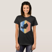 六角レトロ色のチンチラ Tシャツ (正面フル)