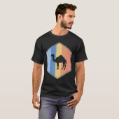 六角レトロ色のラクダ Tシャツ (正面フル)