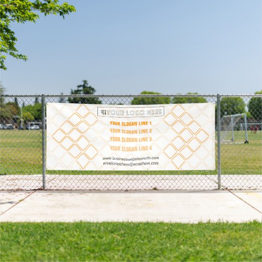 六角三角形ビジネス展示背景 横断幕 (インサイチュ)