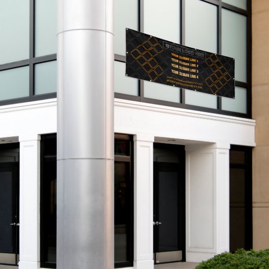 六角三角形ミーティングアップ展示背景 横断幕 (ビルの外側)