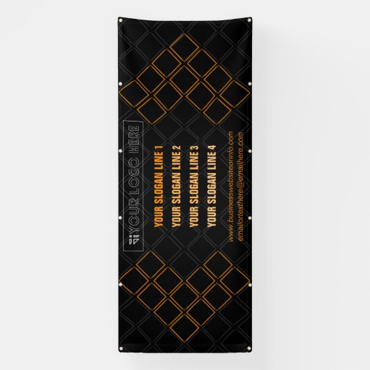 六角三角形ミーティングアップ展示背景 横断幕 (縦)