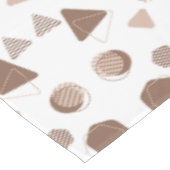 六角形および三角形ピンクおよび茶色(白パターン) テーブルクロス (アングル)