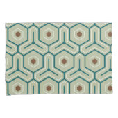 六角形が噛み合った幾何学模様 枕カバー (正面右)