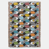 六角形とスターバスト スローブランケット (正面縦)