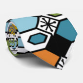 六角形とスターバスト ネクタイ (ロール)