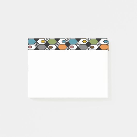 六角形とスターバスト ポストイット (正面)