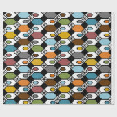 六角形とスターバスト ラッピングペーパー (フラット)