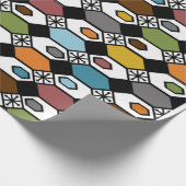 六角形とスターバスト ラッピングペーパー (角)