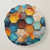 六角形のインプレッション ラウンドクッション (裏面)