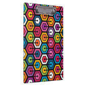 六角形のカラフルで幾何学的なパターン クリップボード (右)