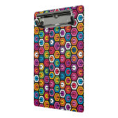 六角形のカラフルで幾何学的なパターン ミニクリップボード (アングル2)