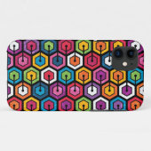 六角形のカラフルで幾何学的なパターン Case-Mate iPhoneケース (裏面(横))
