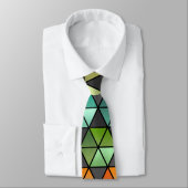 六角形のキルト(暖かい虹) ネクタイ (タイ)