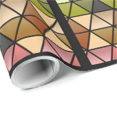 六角形のキルト(暖かい虹) v2 ラッピングペーパー (ロールコーナー)