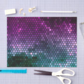 六角形のグラデーション紫と青 – 緑 薄葉紙 (クラフト)