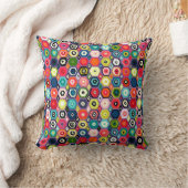 六角形のダイヤモンドの紫色 クッション (ブランケット)