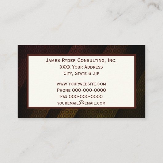 六角形のテクスチカスタムャとロゴ 名刺 (裏面)