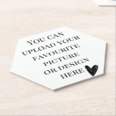 六角形の個人用設定 ペーパーコースター (アングル)