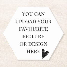 六角形の個人用設定 ペーパーコースター