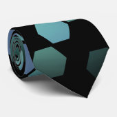 六角形の幾何学的な未来派のファッション ネクタイ (ロール)