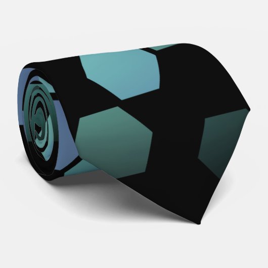 六角形の幾何学的な未来派のファッション ネクタイ (ロール)