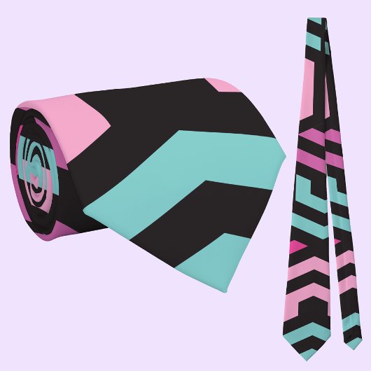 六角形の幾何学的パターン ネクタイ