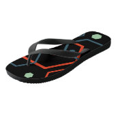 六角形の幾何学的パターン ビーチサンダル (アングル)