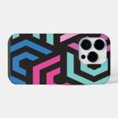 六角形の幾何学的パターン iPhoneケース (裏面横)