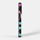 六角形の幾何学的パターン iPhoneケース (右側面)