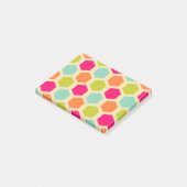 六角形の形状(ヴィンテージ色パターン) ポストイット (アングル)