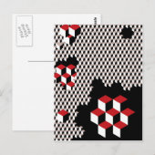 六角形の抽象的な幾何学模様 ポストカード (正面/裏面)