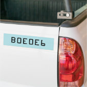 六角形の数B0E0E6を用いる淡いブルーの無地 バンパーステッカー (トラック上)