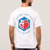 六角形の案内係の不足分の袖のワイシャツ、選択3 Tシャツ (裏面)