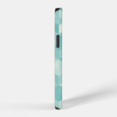 六角形の淡青色のシームレスパターン iPhoneケース (右側面)