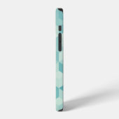 六角形の淡青色のシームレスパターン iPhoneケース (左側面)