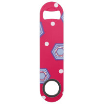 六角形の深紅色のピンクの速度の栓抜き