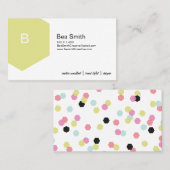 六角形の紙吹雪-シトロン 名刺 (正面/裏面)