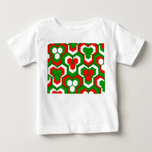 六角形の花 ベビーTシャツ (正面)