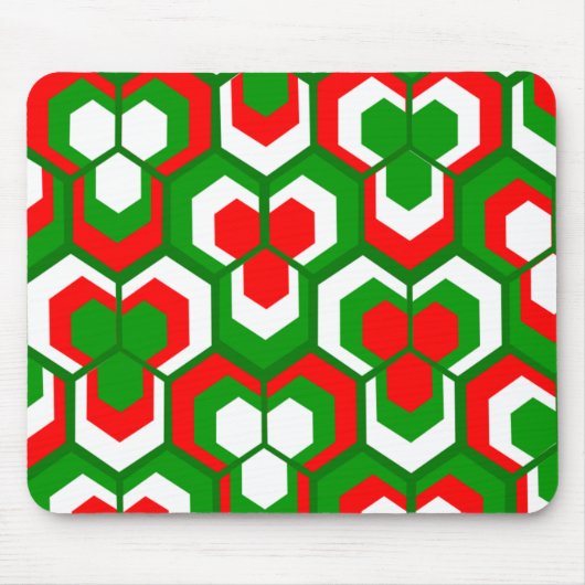 六角形の花 マウスパッド (正面)