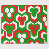 六角形の花 ラッピングペーパー (フラット)