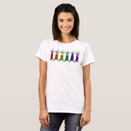 六角形の虹のフラッパーのワイシャツ Tシャツ